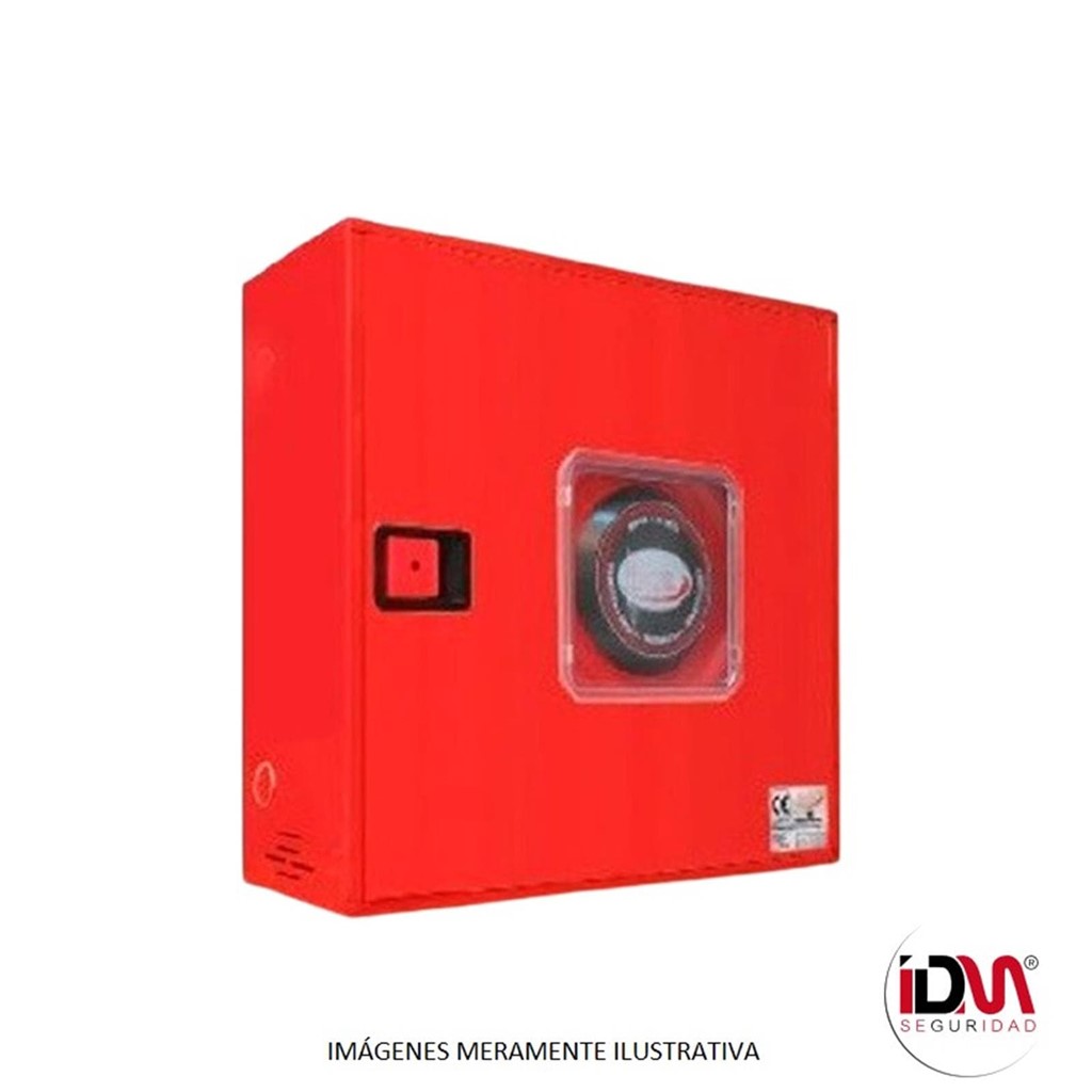 Foto 1 BIE Abatible 25 mm Manguera 20 mts con Puerta Semiciega Roja con Visor.